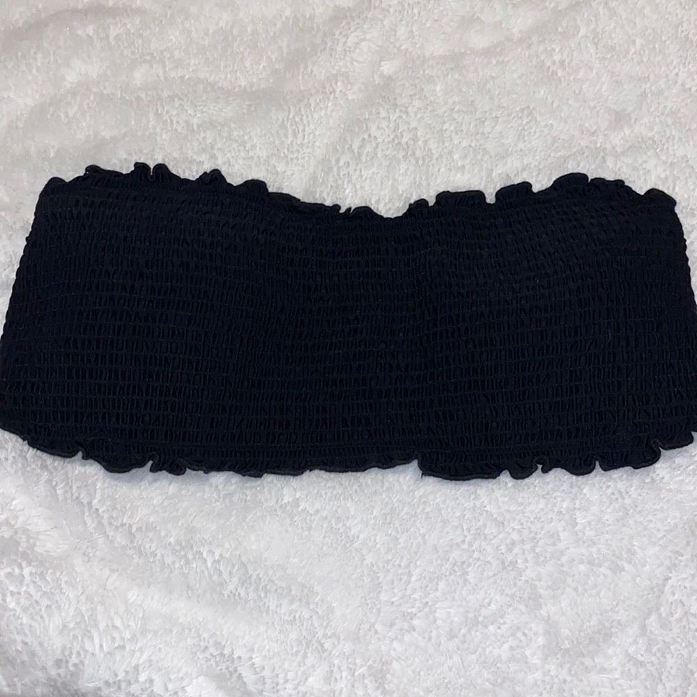 Hollister Black Bandeau Bathing Suit Top